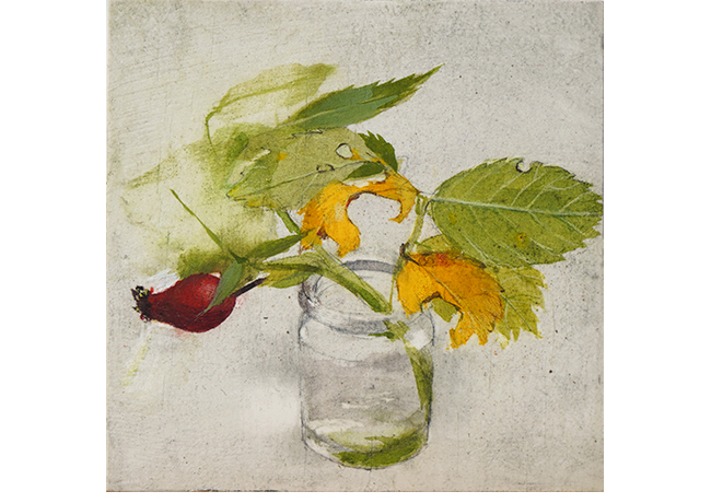 De la serie "heridas". 8 x 8 cm. Acuarela sobre tabla.
