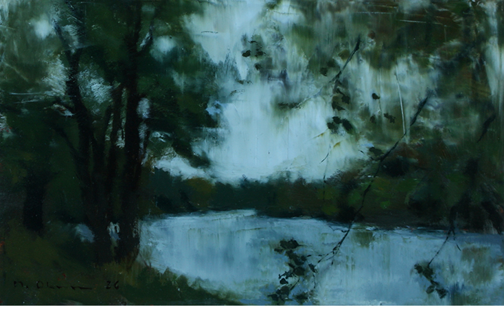 Apuntes de un viaje a Escocia 4. �leo sobre tabla, 11,5 x 19,5 cm.